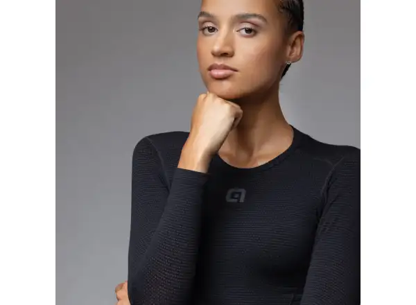 Alé Intimo Merino dámske spodné tričko dlhý rukáv Black
