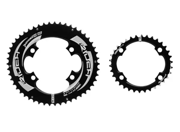 Ridea LS eliptické cestné prevodníky 50/34 zubov čierna/biela