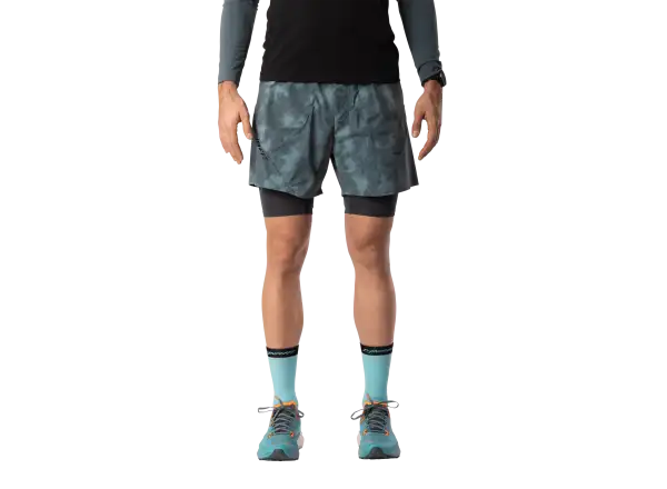 Dynafit Trail Reflective 2v1 pánske bežecké kraťasy Cinder