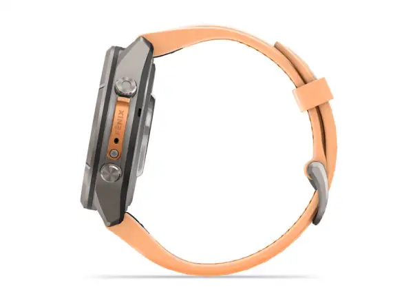 Garmin fenix 9 Pro – inReach 43 mm smart hodinky Titanium Shell pink/autumn orange silicone band