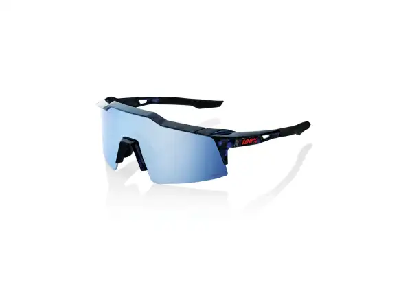 100% Speedcraft SL okuliare Black Holographic/HiPER Blue Multilayer Mirror