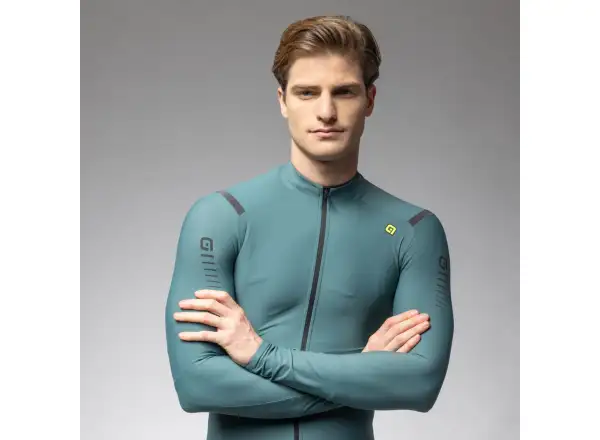 Alé R-EV1 Warm Race pánsky dres zateplený dlhý rukáv Pier Green