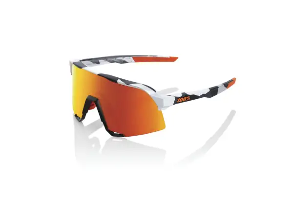 100%  S3 cyklistické okuliare Grey Camo/HiPER Red Multilayer Mirror Lens