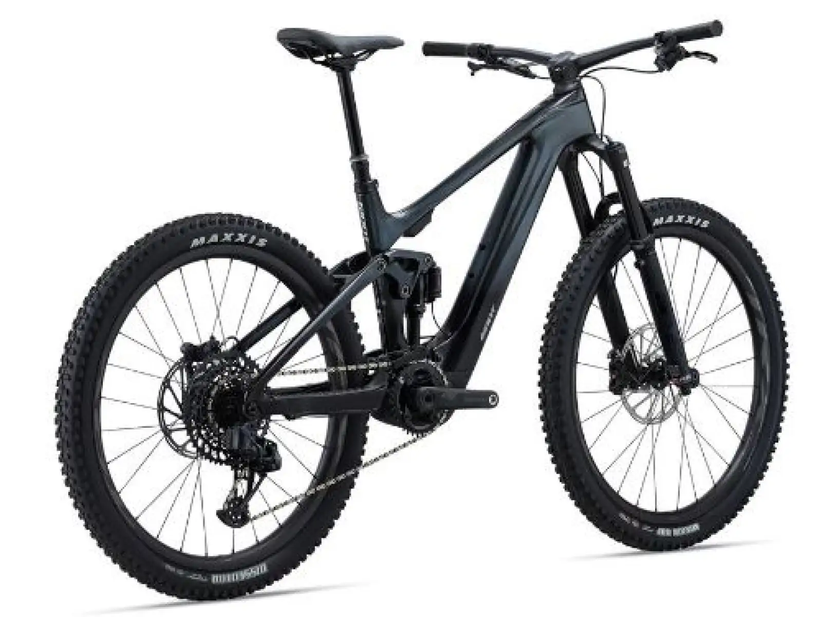Giant Trance X Advanced E+ EL 1 horský celoodpružený elektrobicykel Gunmetal Black/Black