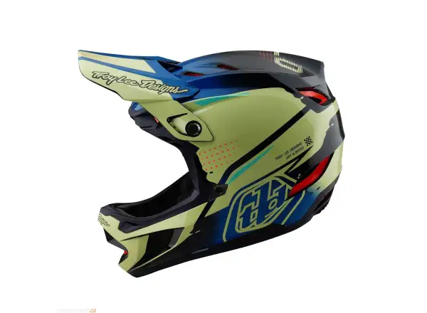 Troy Lee Designs D4 Composite Drip integrálna prilba Glo Yellow