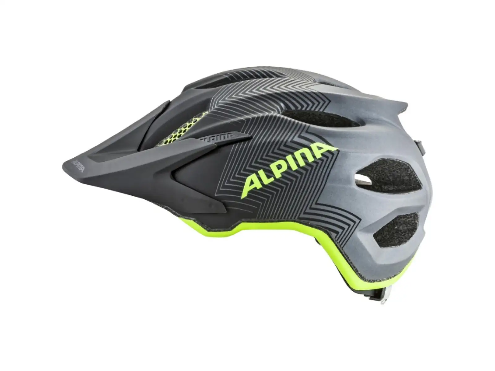 Alpina Carapax JR. Flash cyklistická prilba Black/Neon Yellow Matt