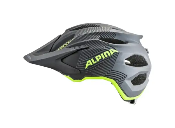 Alpina Carapax JR. Flash cyklistická prilba Black/Neon Yellow Matt