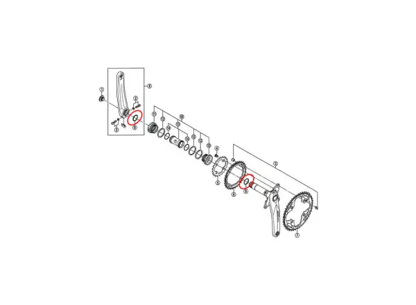 Shimano Y1F316000 O-Ring pre kľuky Hollowtech II