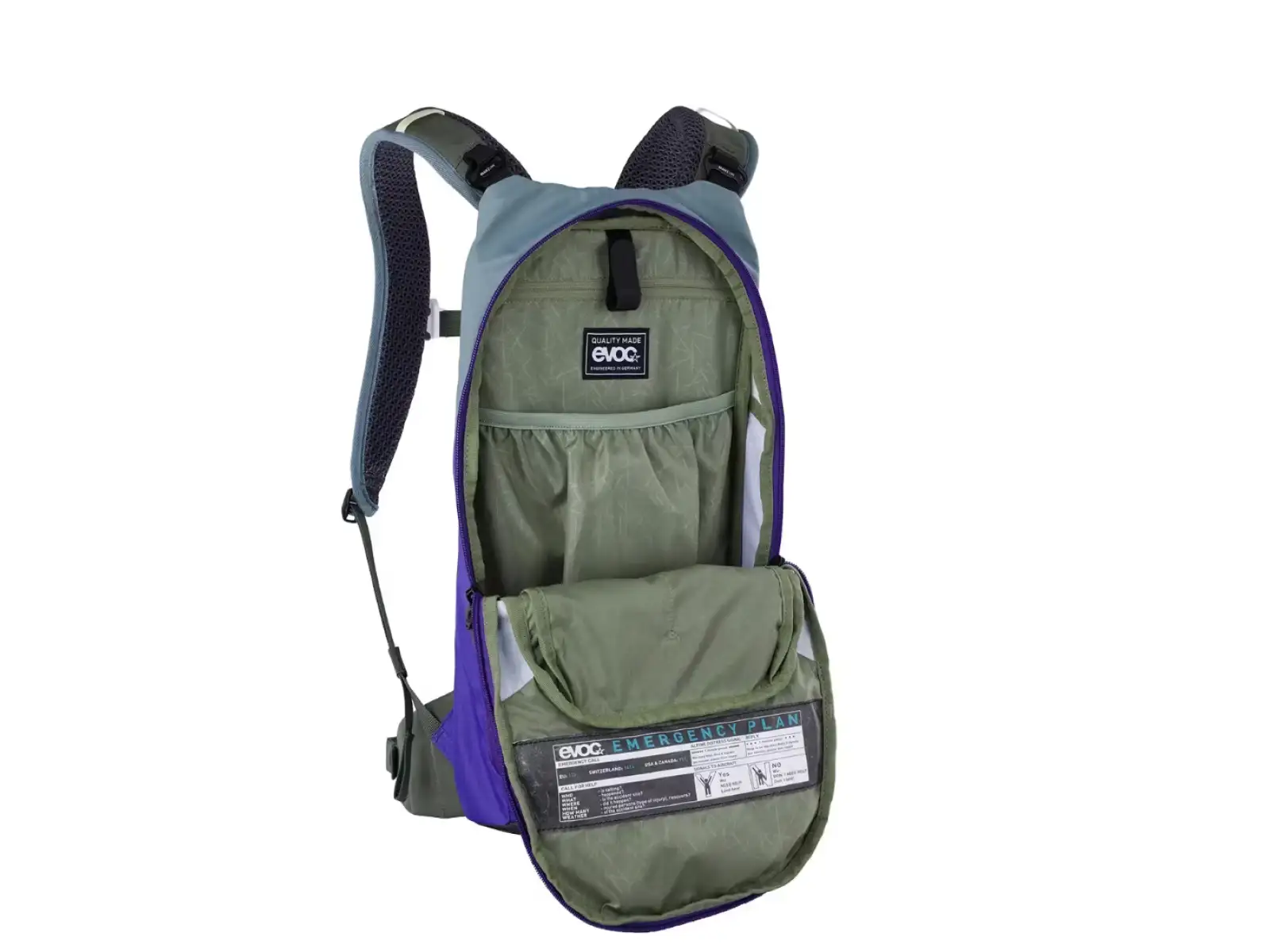 Evoc Stage 6 l batoh Steel/Violet/Dark Olive