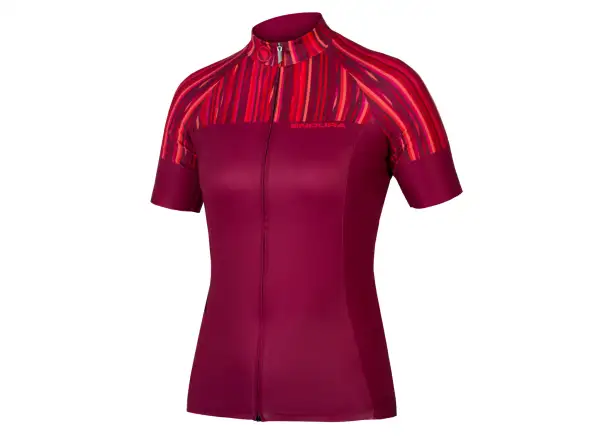 Endura Pinstripe Jersey Dámske tričko s krátkym rukávom Dark Mulberry