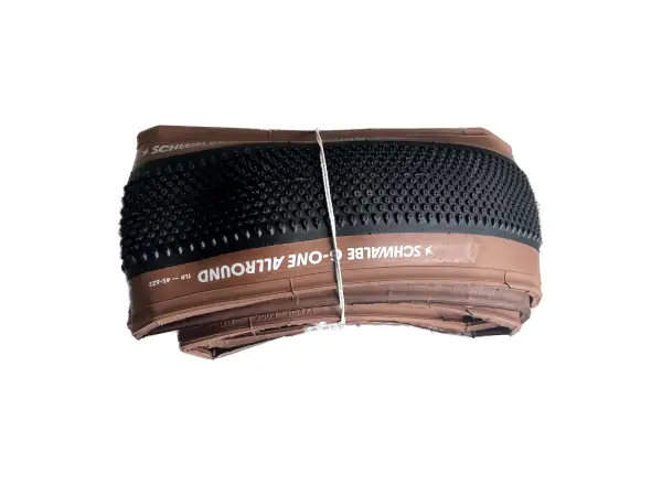 Schwalbe G-One Allround RaceGuard TLR 45-622 gravel plášť kevlar, hnedý bok - Nebalené