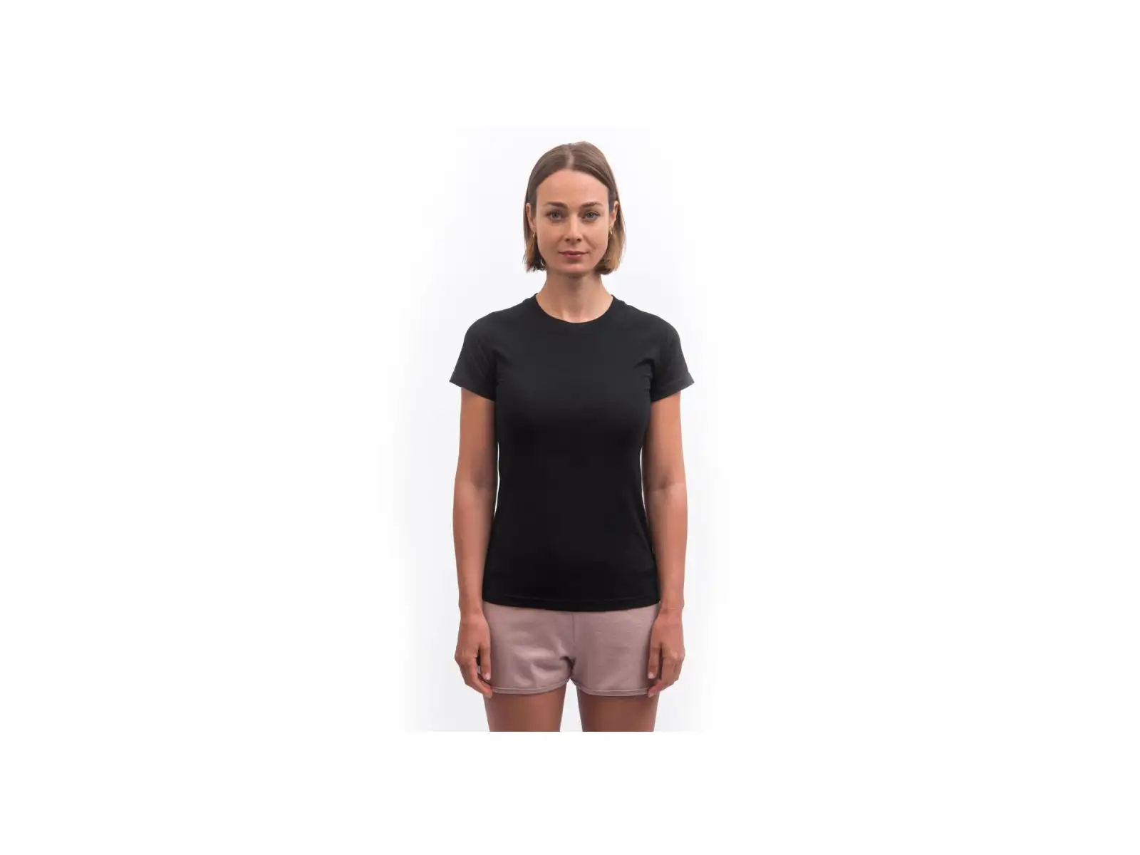 Sensor Merino Active No Logo dámske tričko krátky rukáv čierna
