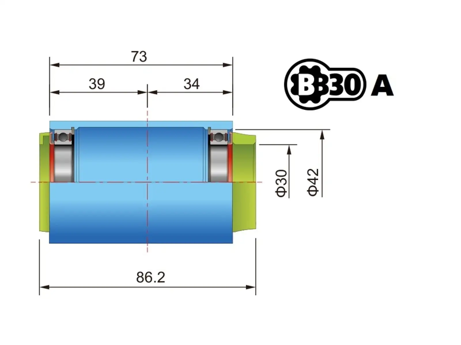 Adaptér FSA pre rám BB-30A/PF-30A a kľuky FSA 386EVO