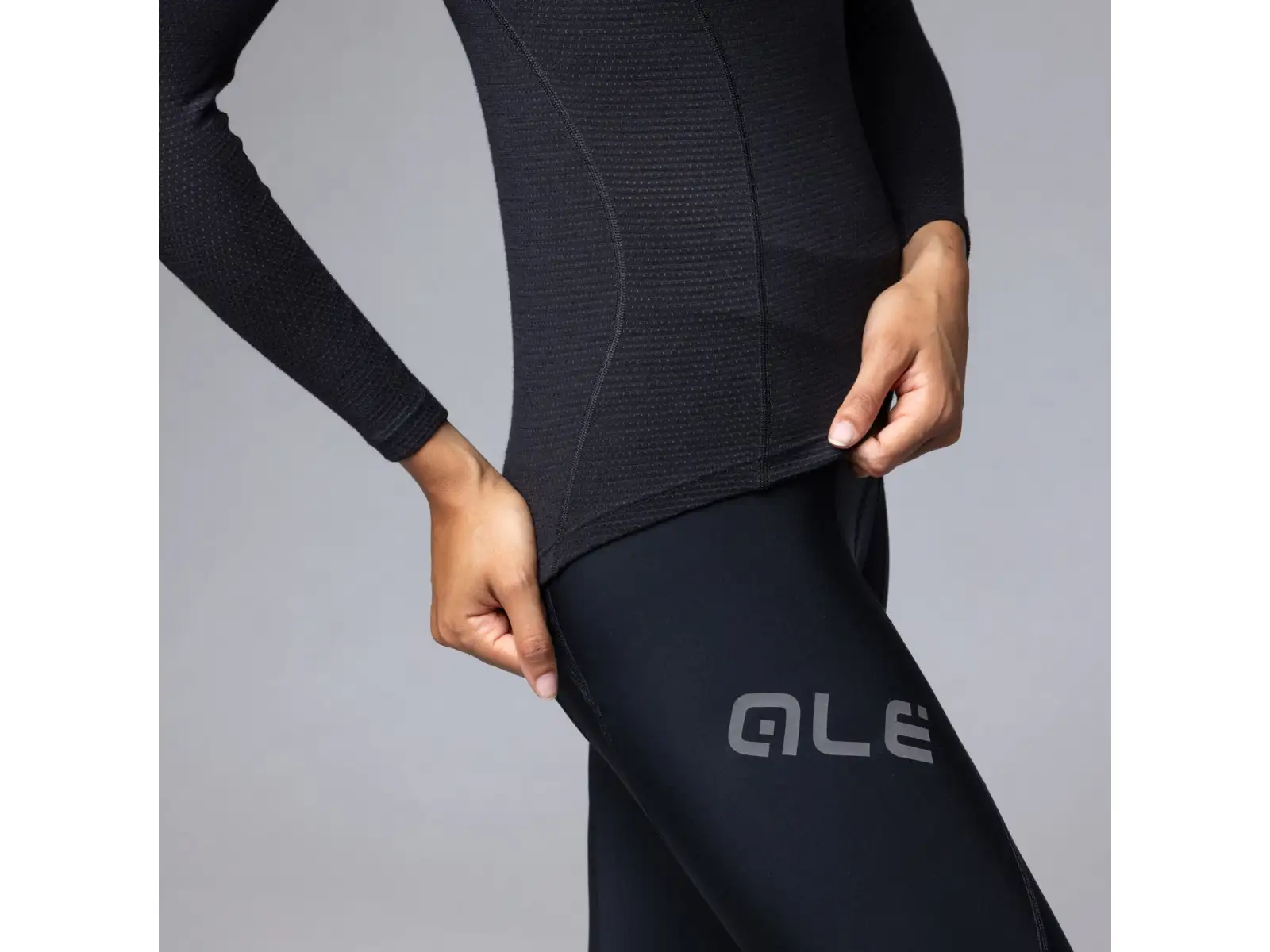 Alé Intimo Merino dámske spodné tričko dlhý rukáv Black