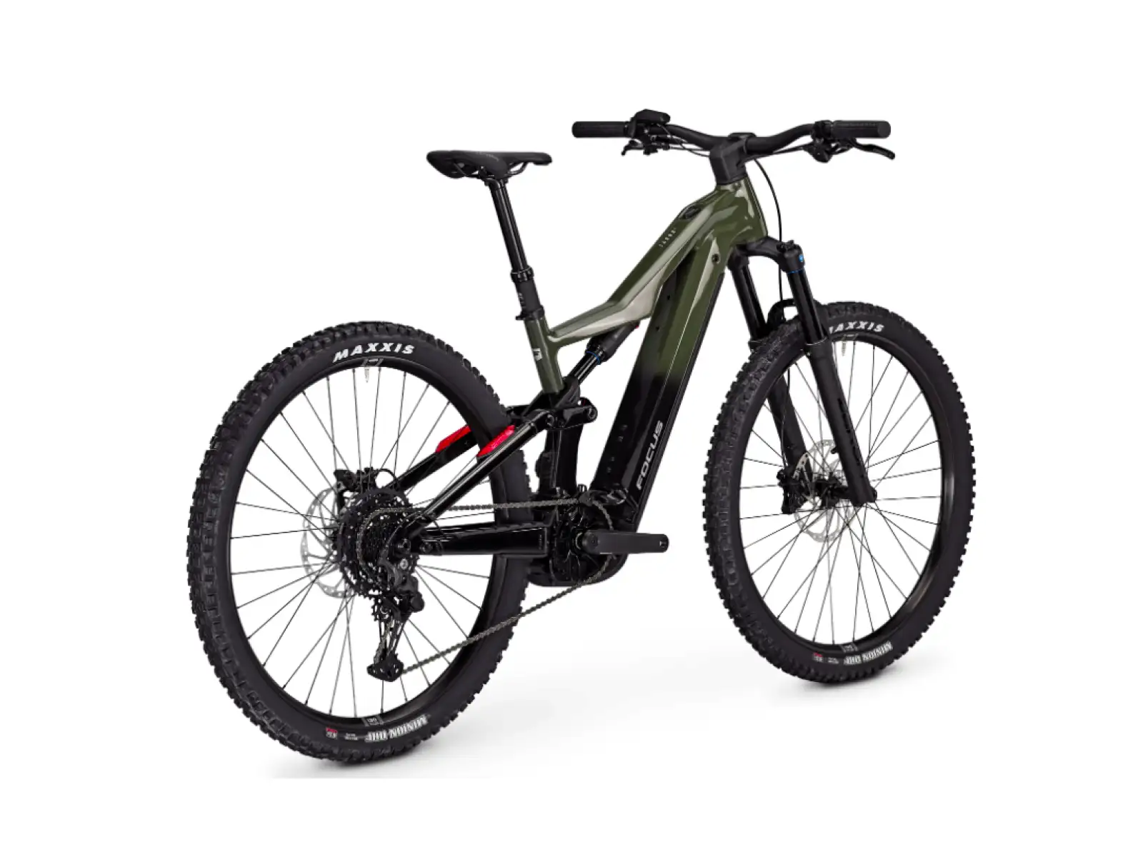 Focus Thron2 6.7 celoodpružený elektrobicykel (600 Wh Urbangreen / Magicblack)