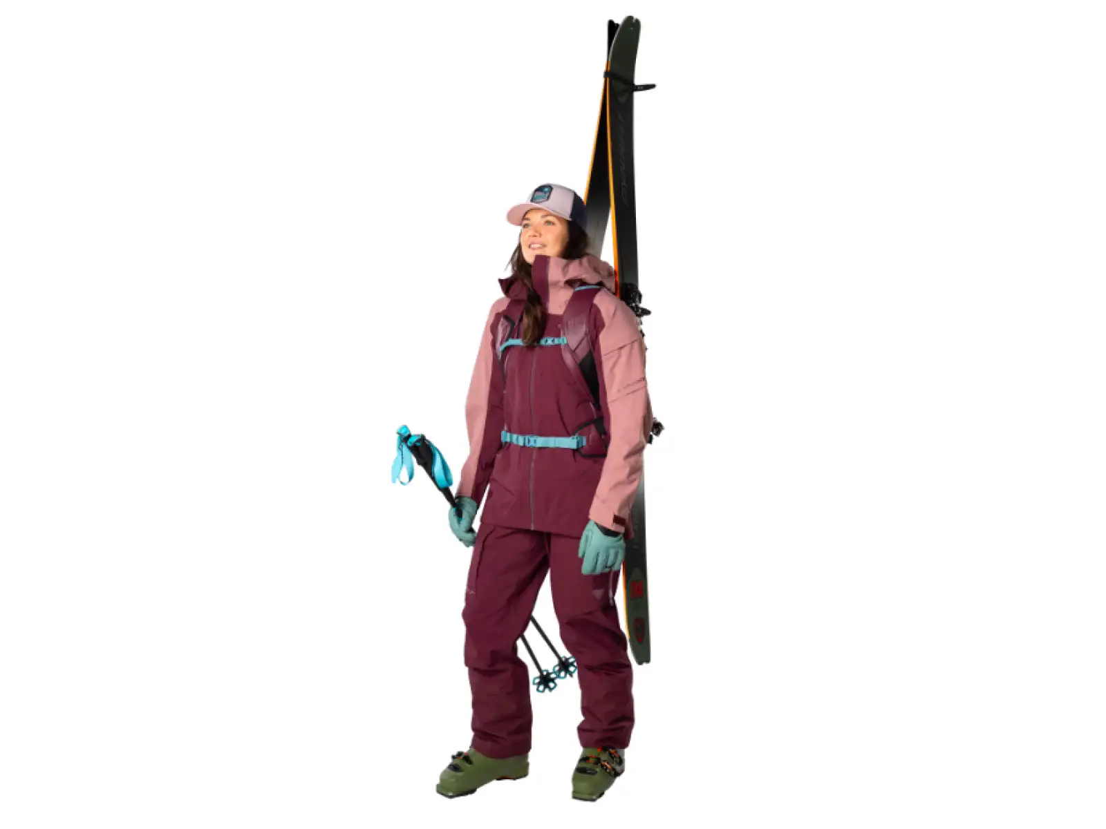 Dynafit Tigard Gore-Tex dámske nohavice Burgundy