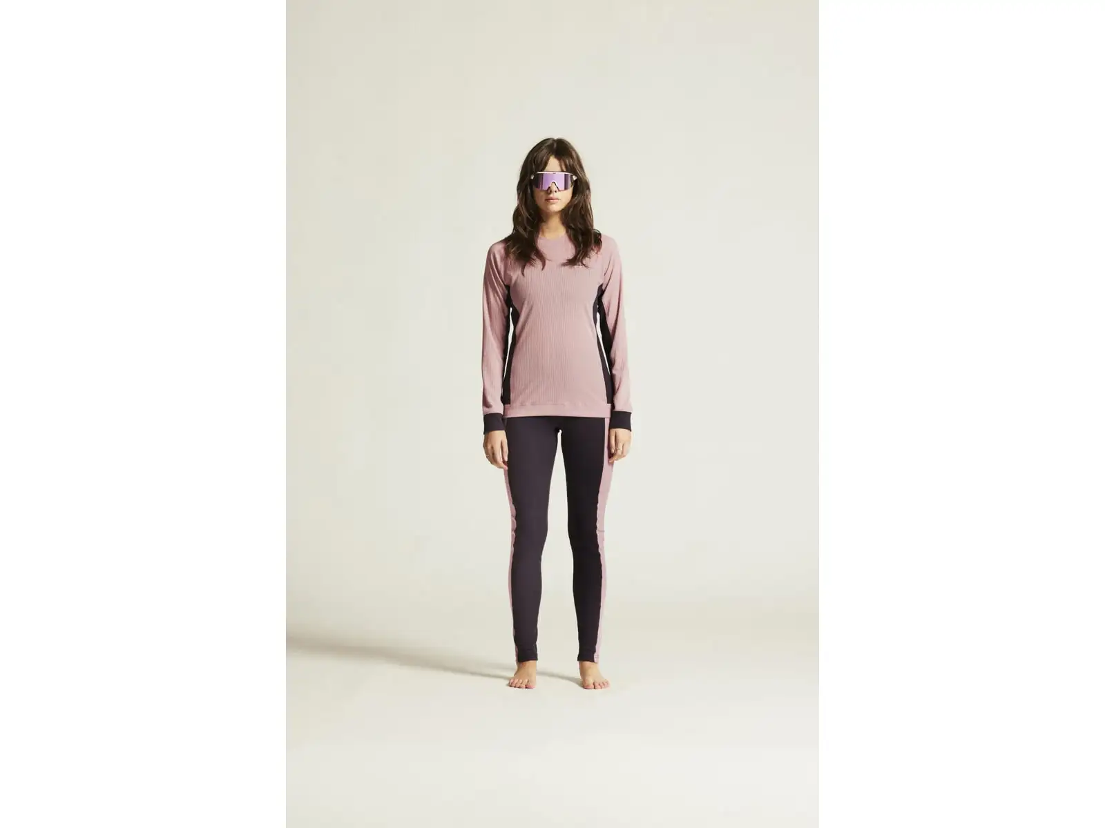 Craft Core Dry Baselayer dámska súprava tričko dlhý rukáv+nohavice ružová