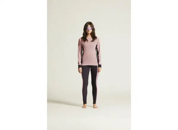 Craft Core Dry Baselayer dámska súprava tričko dlhý rukáv+nohavice ružová