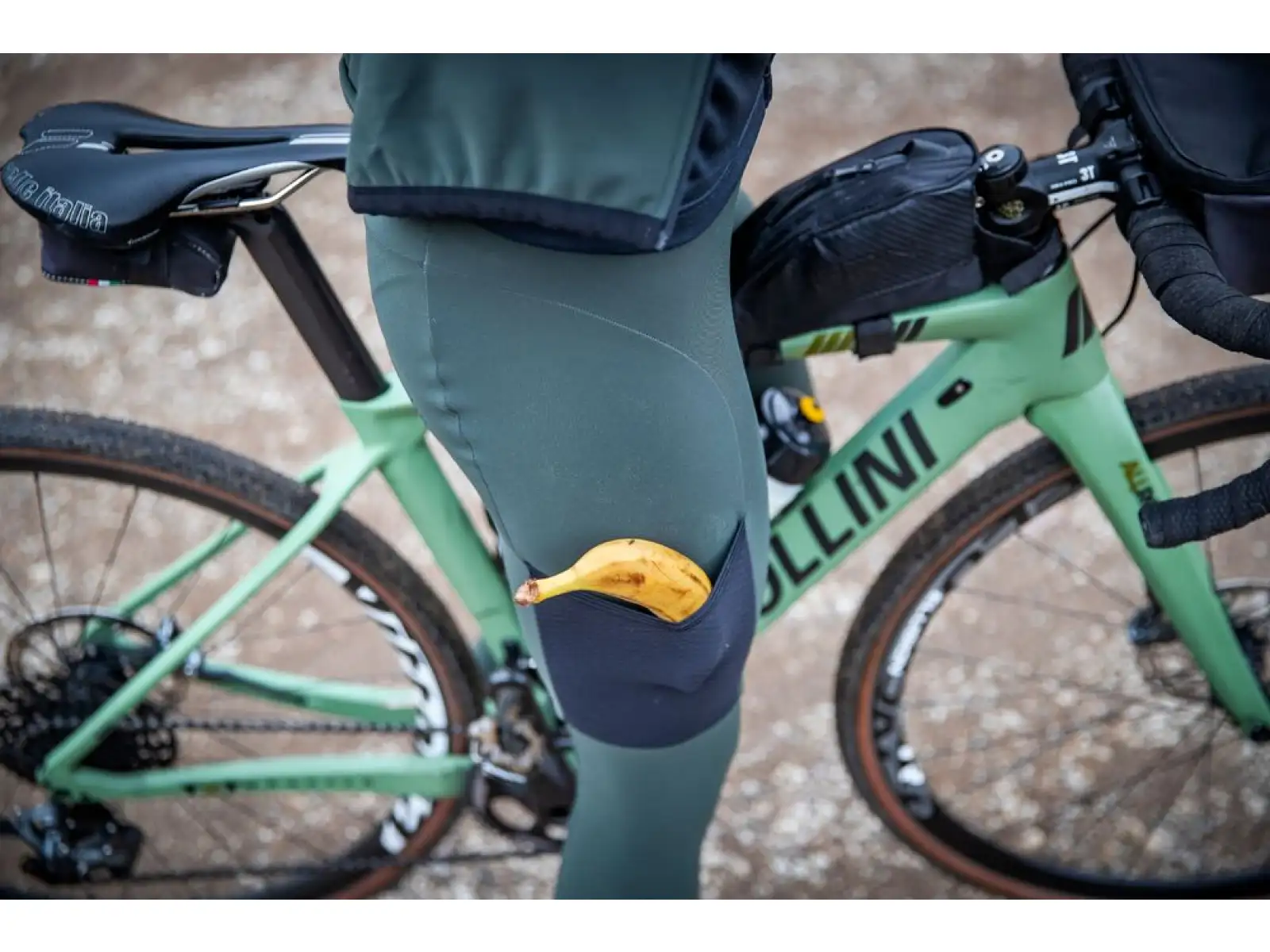 Alé Stones Cargo Off Road pánske zimné nohavice s trakmi a vložkou black