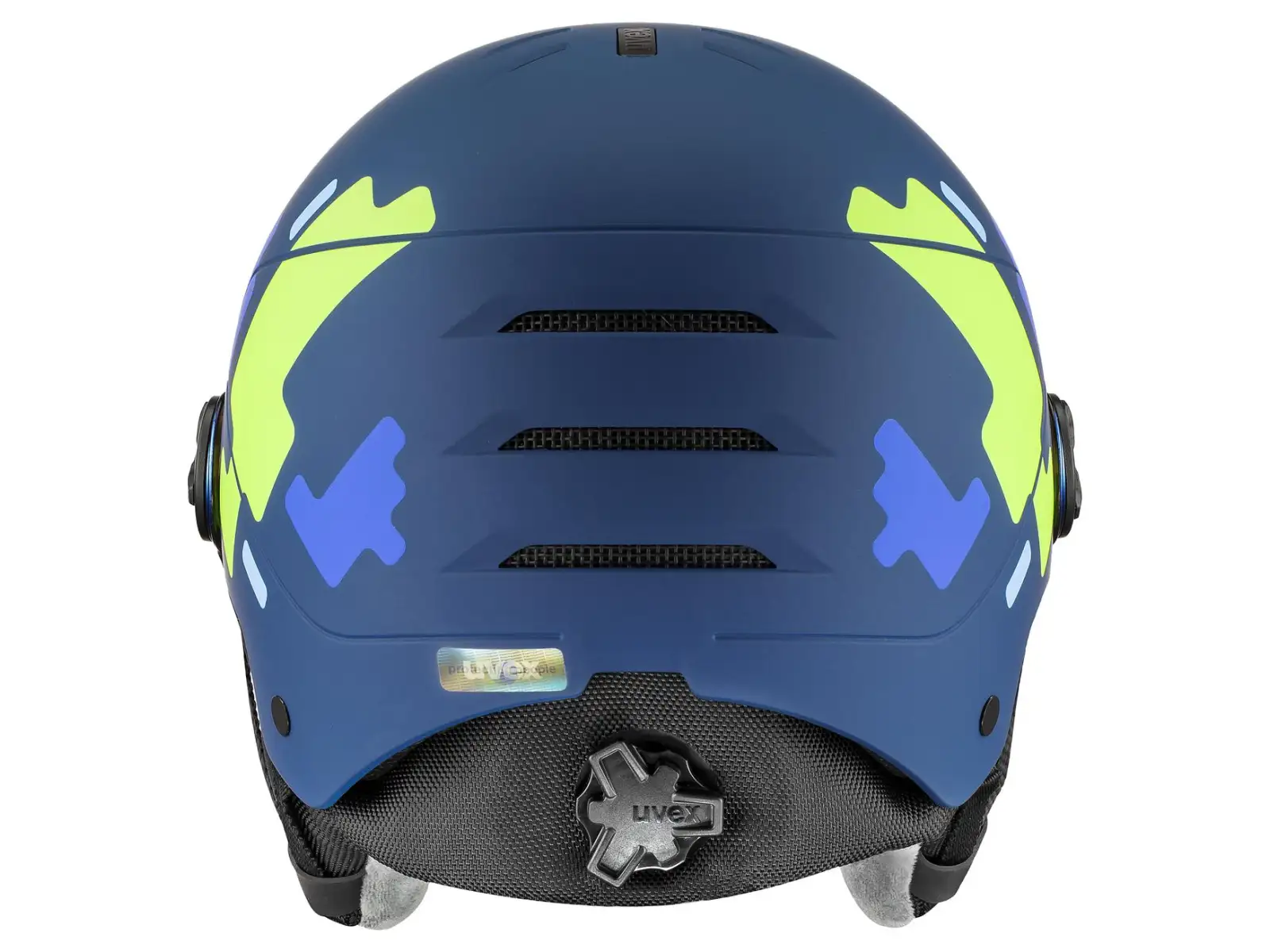 Uvex Rocket Jr Visor lyžiarska helma blue matt