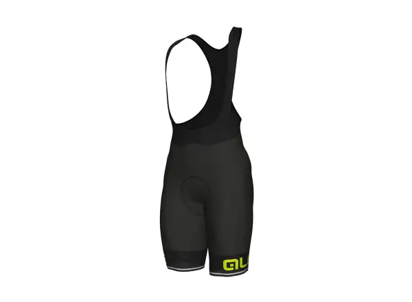 Alé Corsa pánske kraťasy s vložkou a trakom Black/Yellow