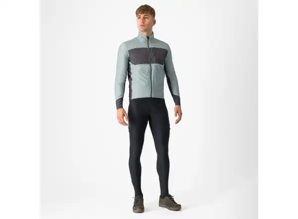 Castelli Unlimited Puffy pánska bunda Defender Green/Dark Grey