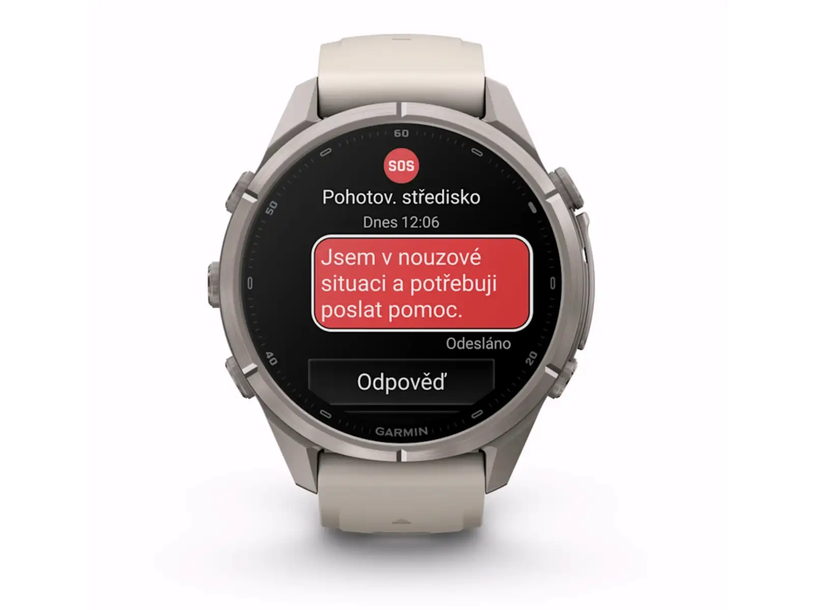 Garmin fenix 9 Pro inReach 43 mm inteligentné hodinky Titanium Fog Gray/Dark Sandstone