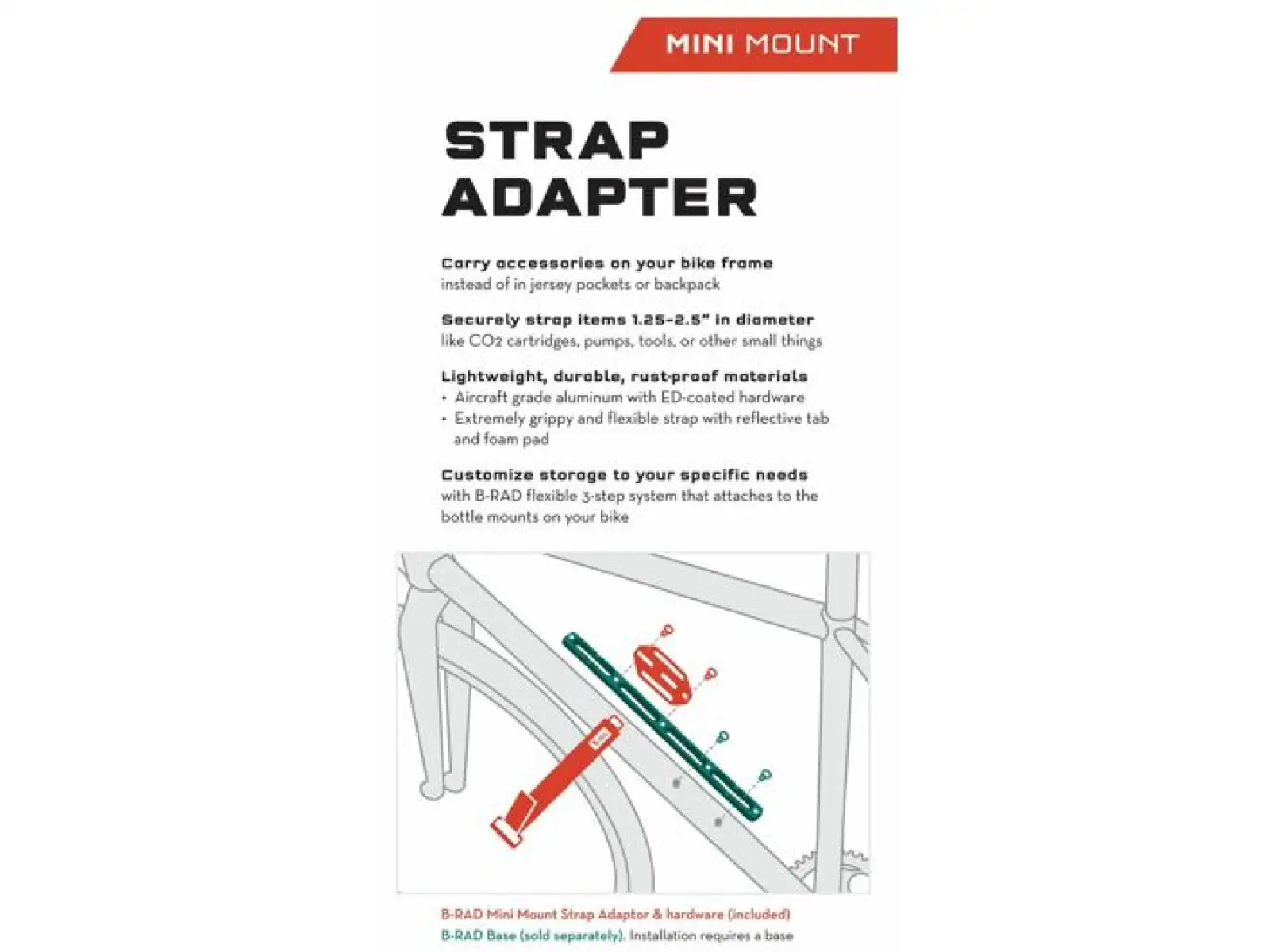 Wolf Tooth adaptér B-RAD Mini Strap/Accessory Mount