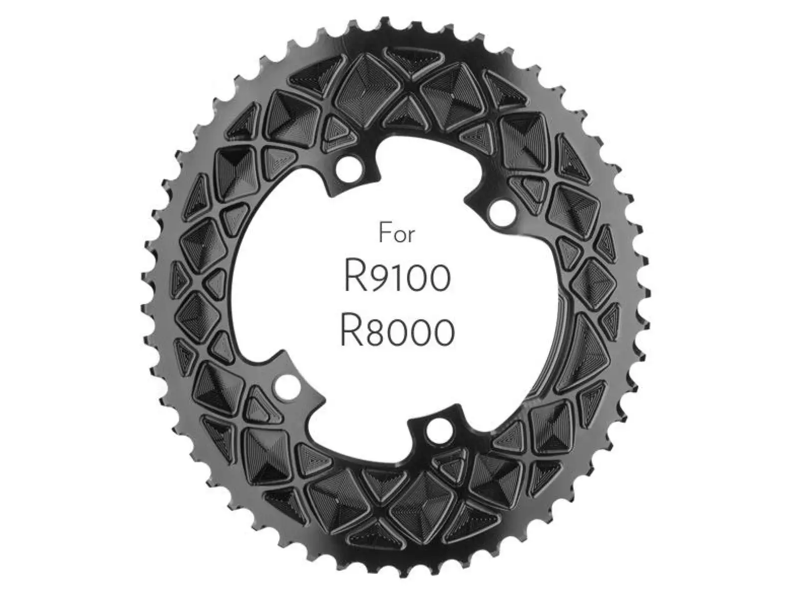 Absolute Black OVAL road 2X 110/4BCD 52z. pre 9100/8000 čierna