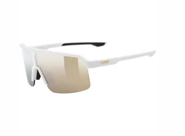 Uvex Ramp cyklistické okuliare White matt/Mirror Gold
