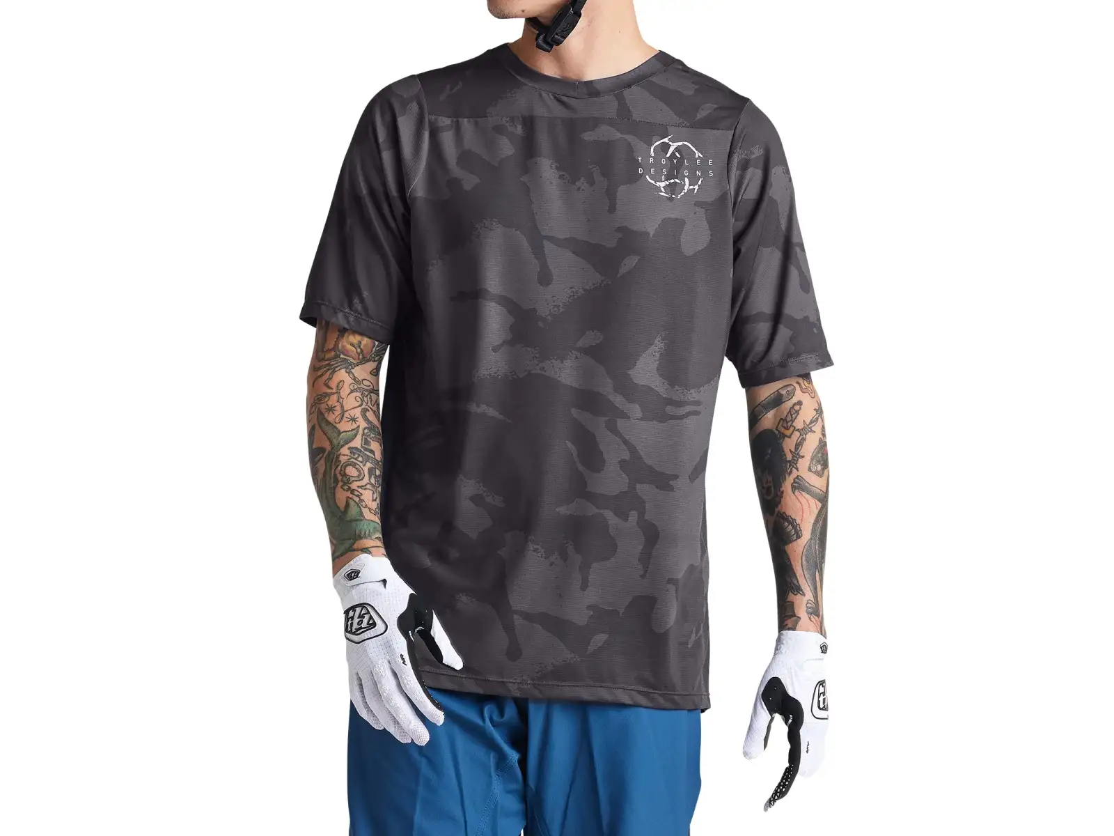 Troy Lee Designs Skyline dres krátky rukáv Shadow Camo Carbon VZORка