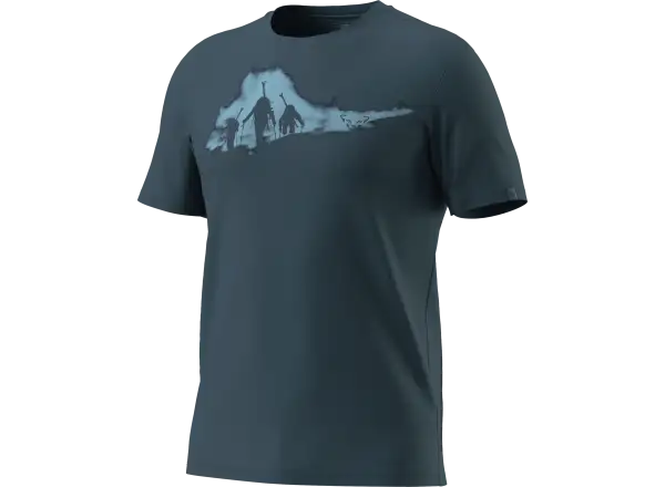 Dynafit Graphic Cotton pánske tričko krátky rukáv Smoke Blue/Tabloid