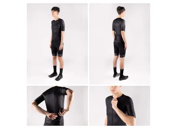 Force Fashion unisex dres krátky rukáv čierna/sivá