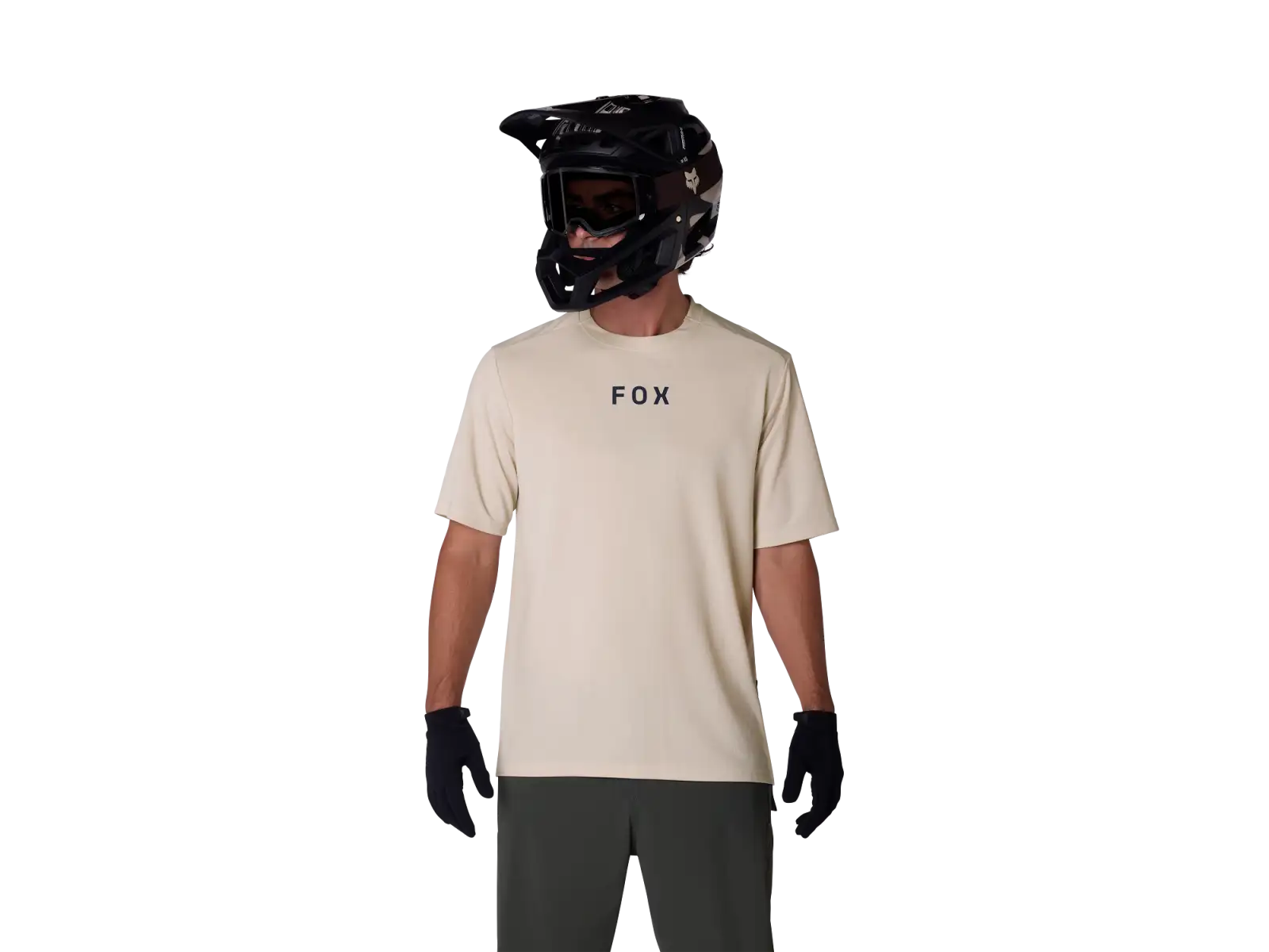 Fox Ranger pánsky dres krátky rukáv Wordmark Chalk