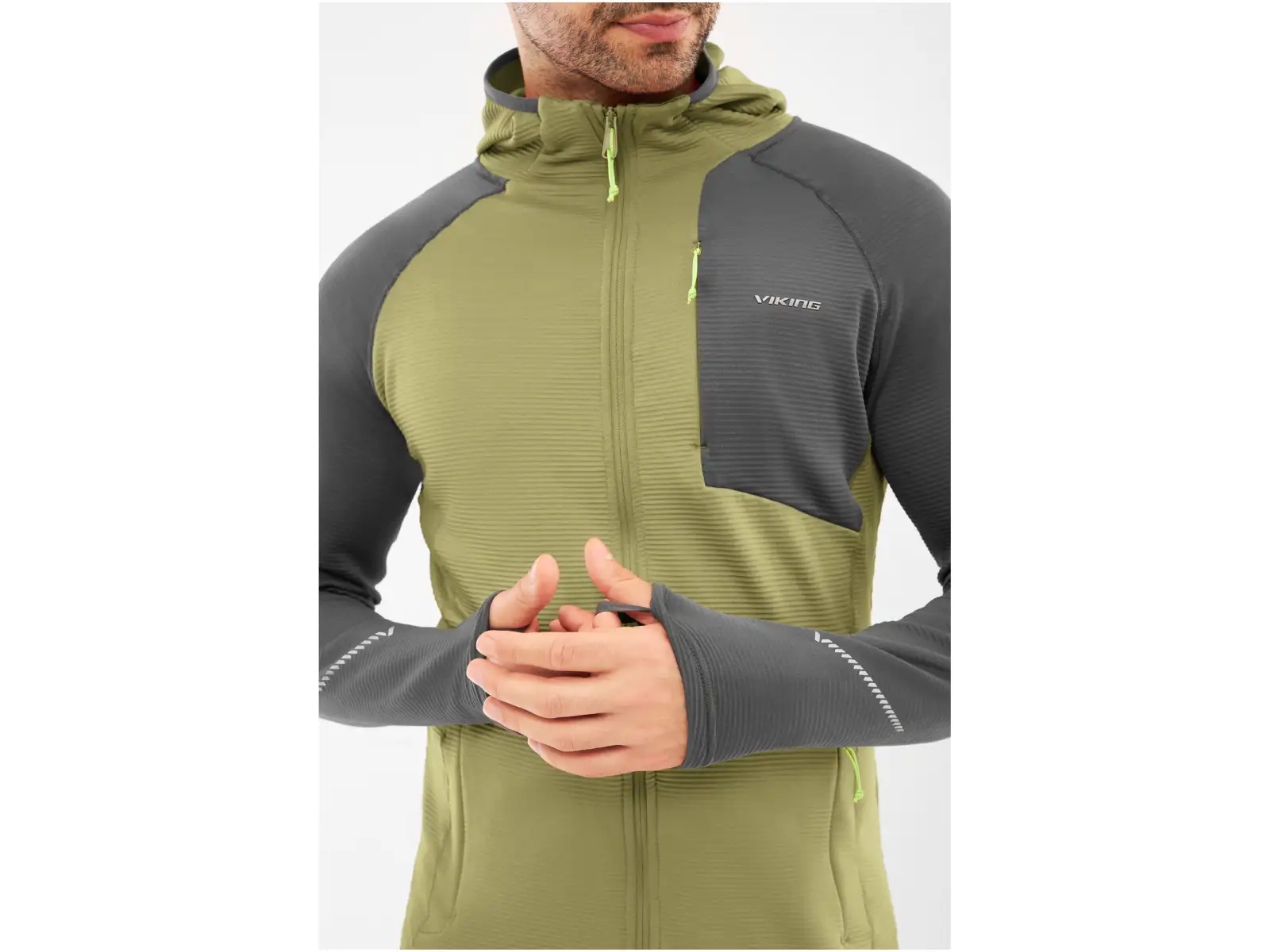 Viking Birger pánska mikina Olive/Grey