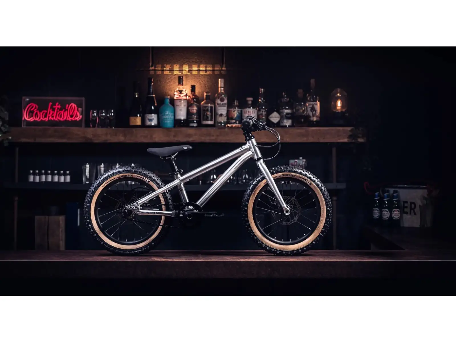 Early Rider Hellion 16 detský bicykel Brushed Aluminium