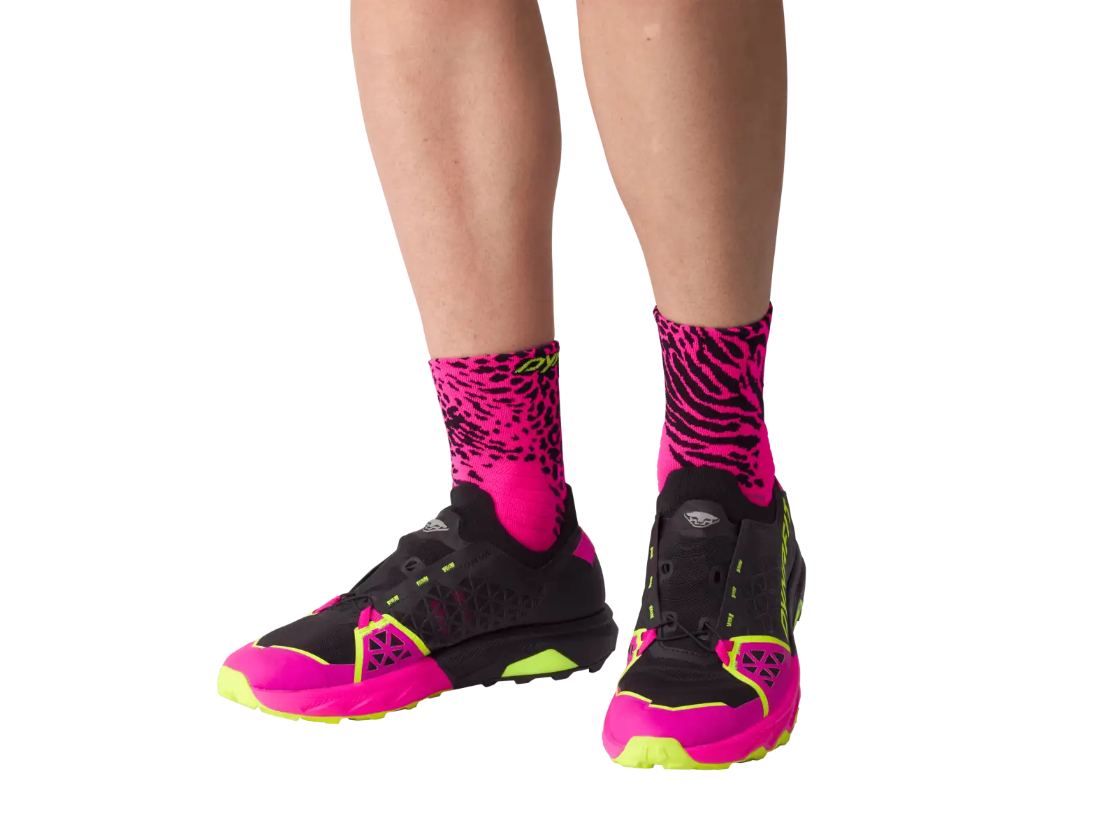 Dynafit Run Wild Mid bežecké ponožky Pink Glo/0910
