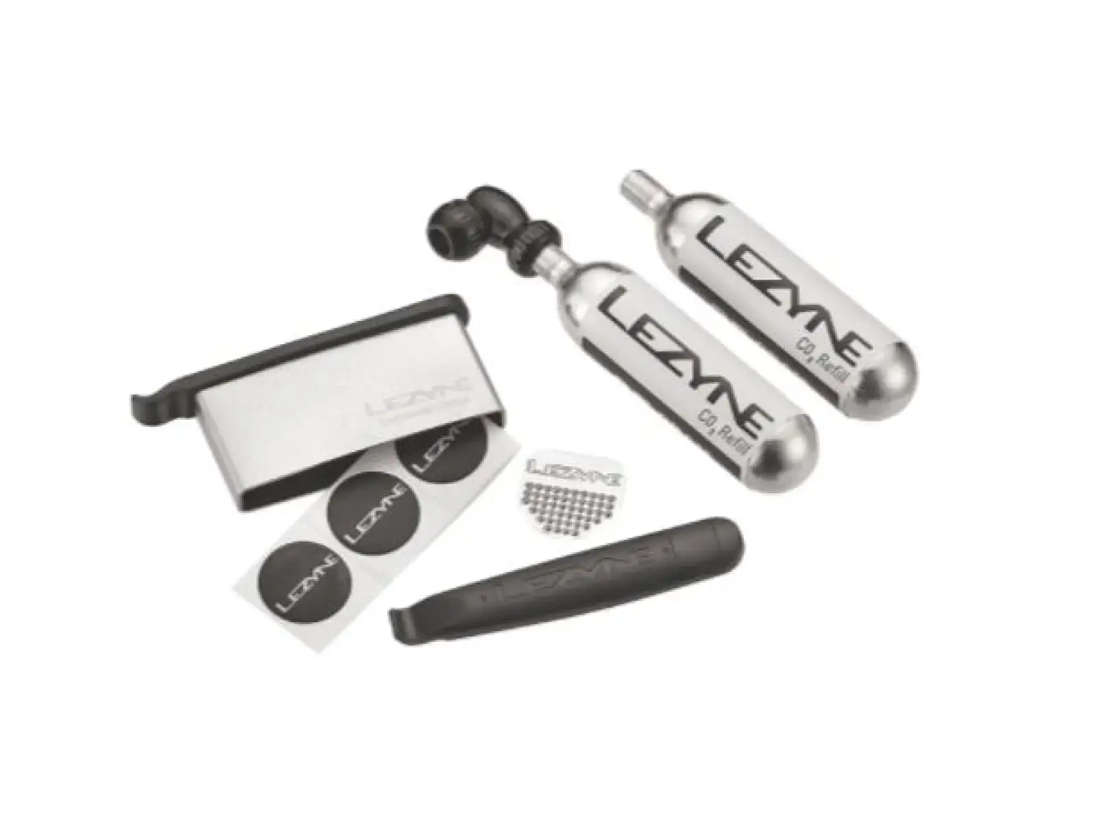 Lezyne Twin Kit sada na opravu duší 25 g čierna/strieborná