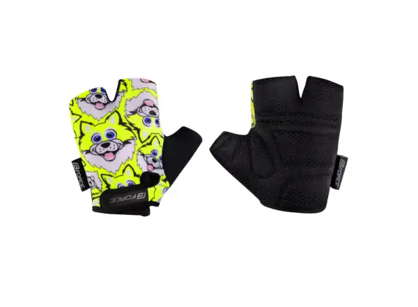 Force Wolfie Kid detské trojprstové rukavice fluo