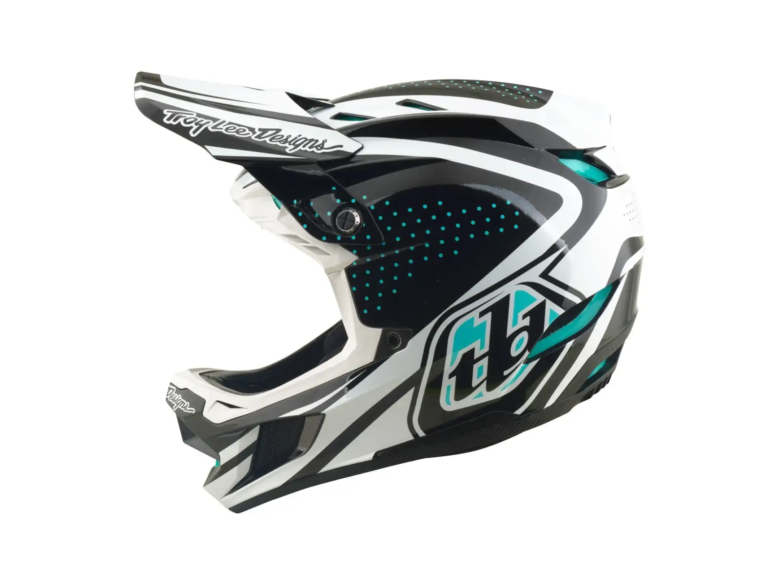 Troy Lee Designs D4 Polyacrylite MIPS prilba Line Charcoal/White