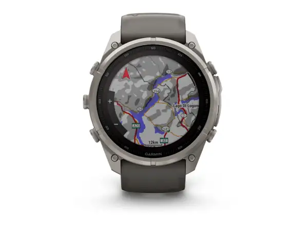 Garmin Fénix 9 Pro inReach Solar 51 mm inteligentné hodinky Titanium Pebble Gray/Silver Gray