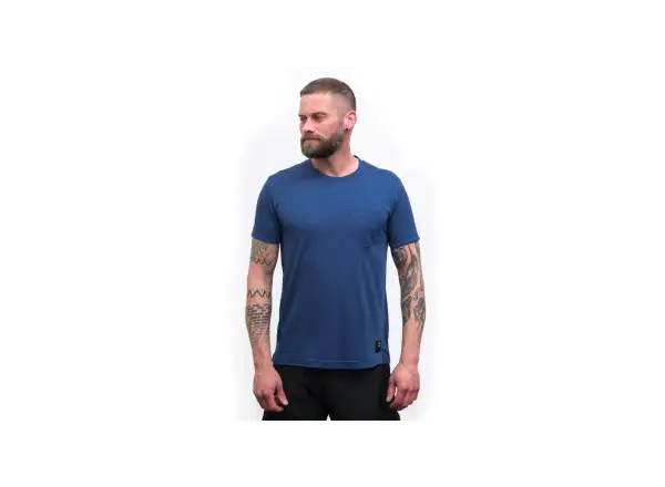 Sensor Merino Air Traveller pánske tričko krátky rukáv modré