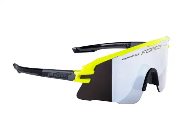 Force Ambient cyklistické okuliare fluo/sivé, čierne zrkadlové sklá