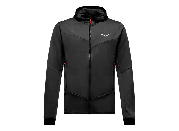 Salewa Sella Crevasse Hooded pánska mikina Black Out