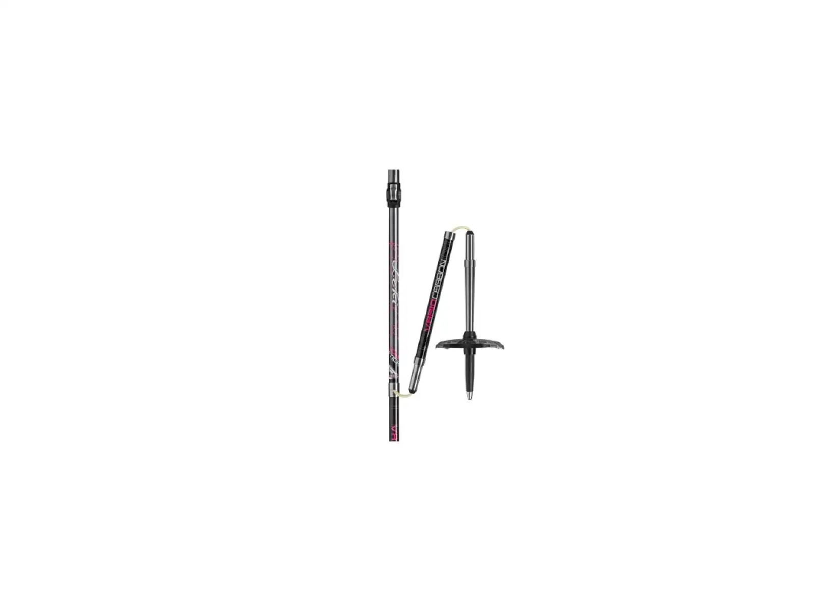 Dámske lyžiarske palice Leki Winter tour Vario Carbon black/dark anth./berry/white 100-120 cm