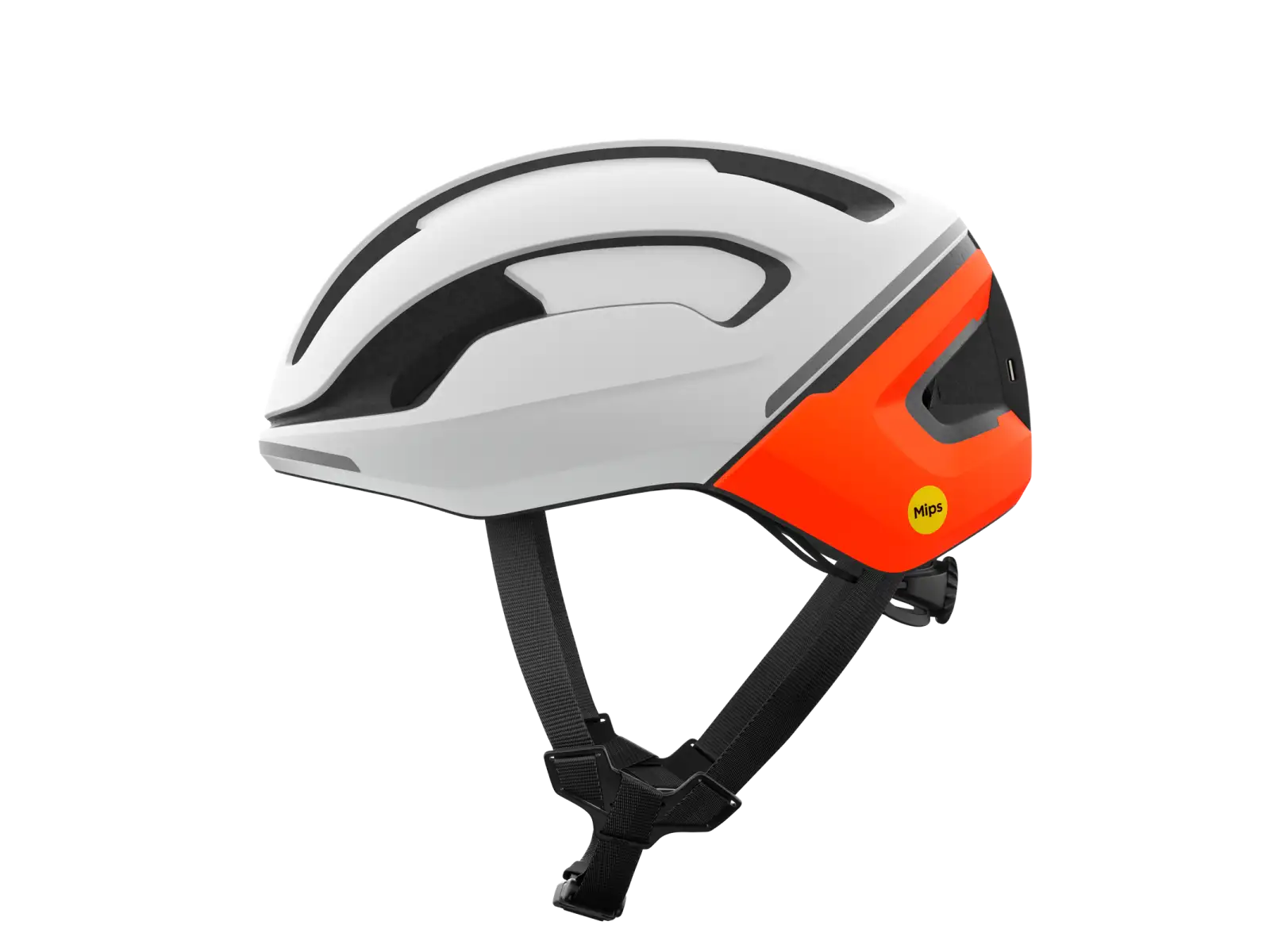 POC Omne Beacon MIPS cestná prilba Hydrogen White/Fluorescent Orange Matt