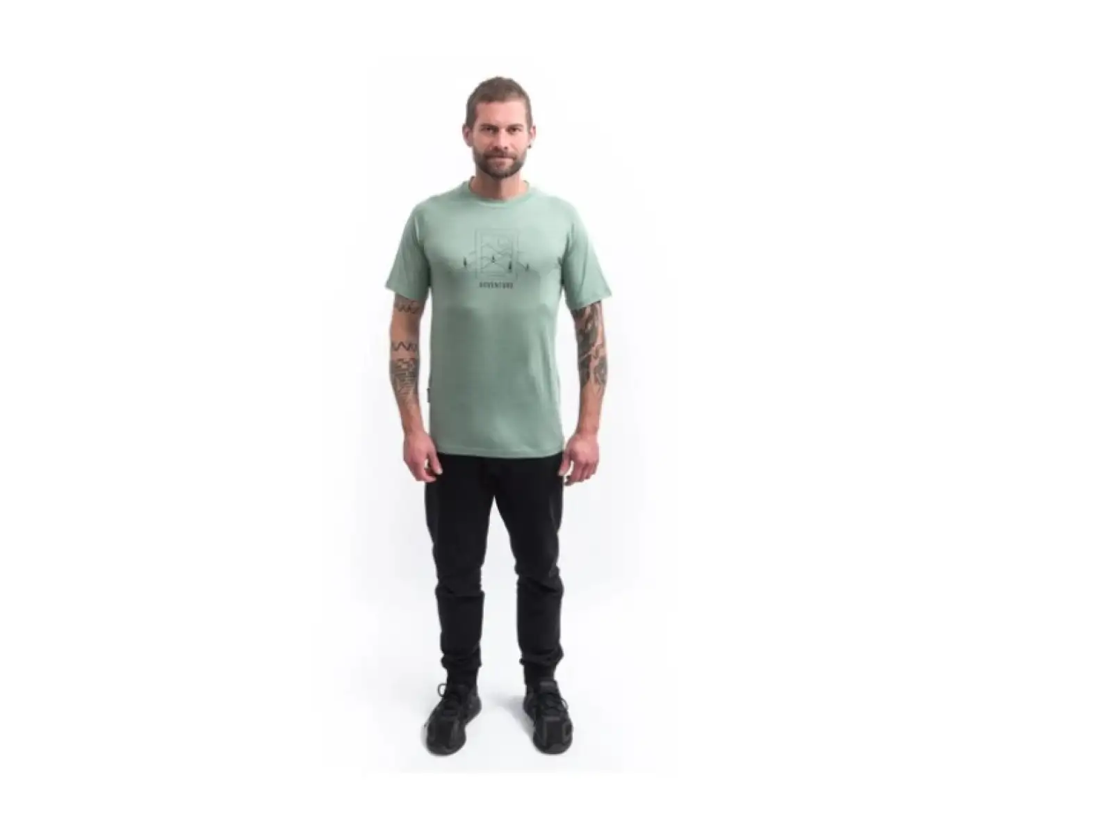 Sensor Merino Air Say Yes pánske tričko krátky rukáv Basil Green