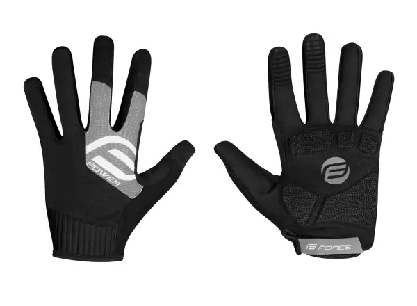 Force MTB Power rukavice čierna/sivá