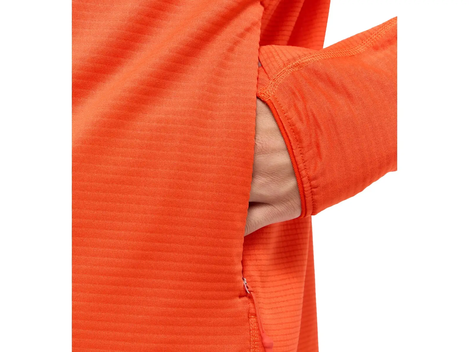 Haglöfs L.I.M Mid Multi Hood pánska mikina s kapucňou červená