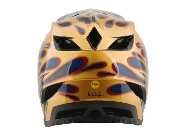 Troy Lee Designs D4 Carbon MIPS prilba Overspray Gold/Black